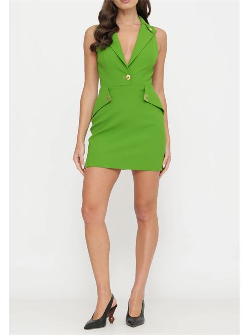 Mini abito in doppio crêpe stretch con dettagli logo ELISABETTA FRANCHI | AB92461E2/EV3